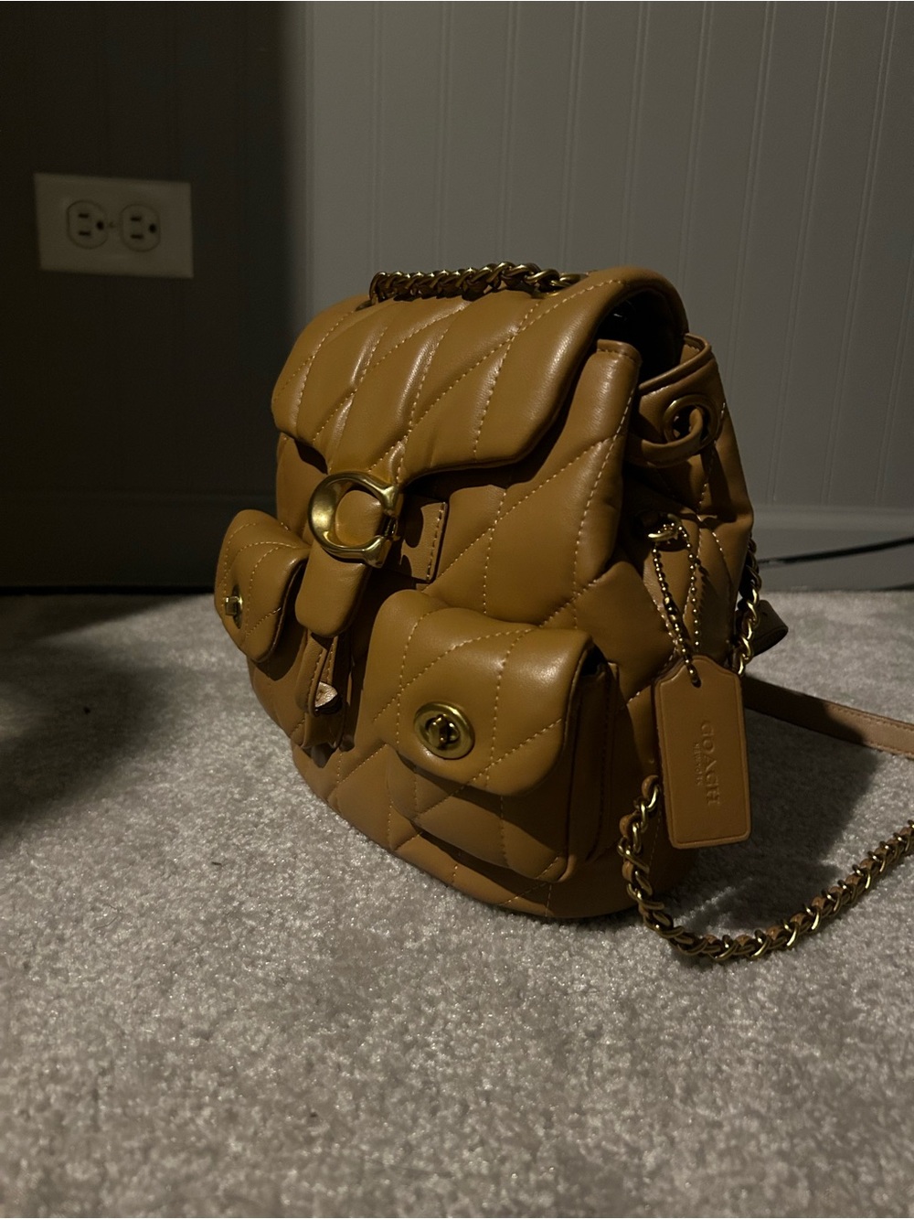 Mini Coach Tabby Backpack & Crossbody, Honey Brown - CU067